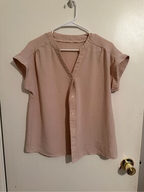 Sason Beige Button Up Blouse